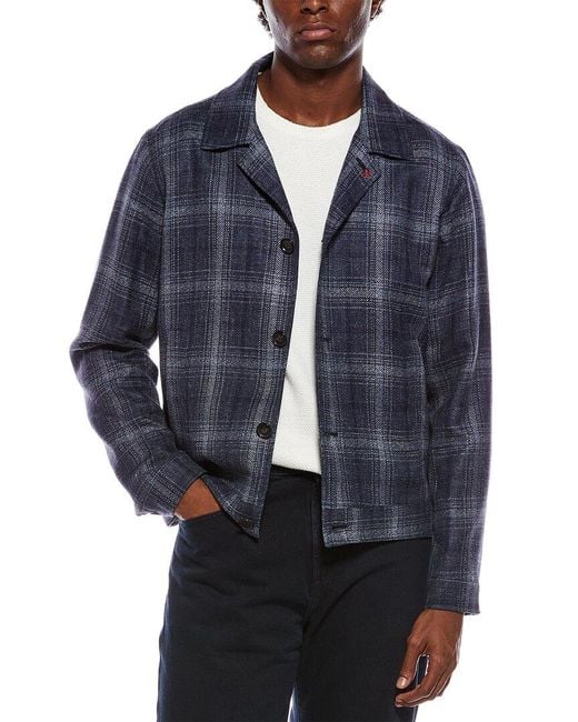 Isaia Blue Sport Jacket for men