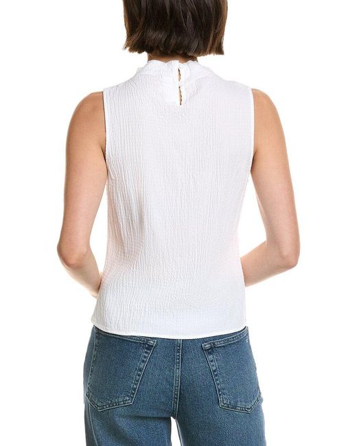 Bella Dahl White Mock Neck Top