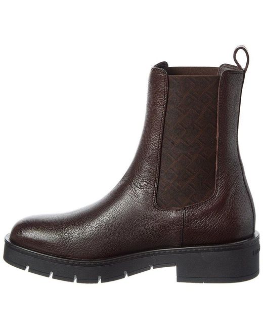 Ferragamo Brown Mojave Leather Chelsea Boot