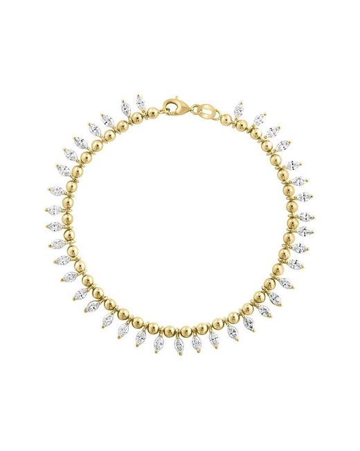 Effy Fine Jewelry Metallic 14K 2.70 Ct. Tw. Lab-Grown Diamond Chain Bracelet
