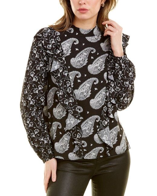 Ted Baker Black High Neck Blouse