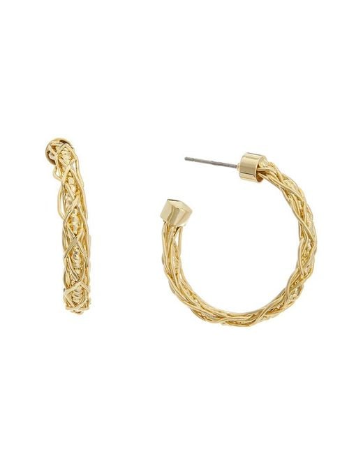 Juvell Metallic 18k Plated Bamboo Hoops