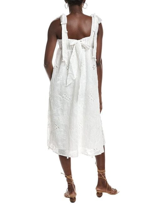 Farm Rio White Midi Dress