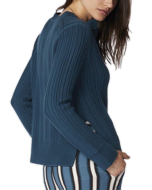 Equipment Blue Tuloma Wool Sweater