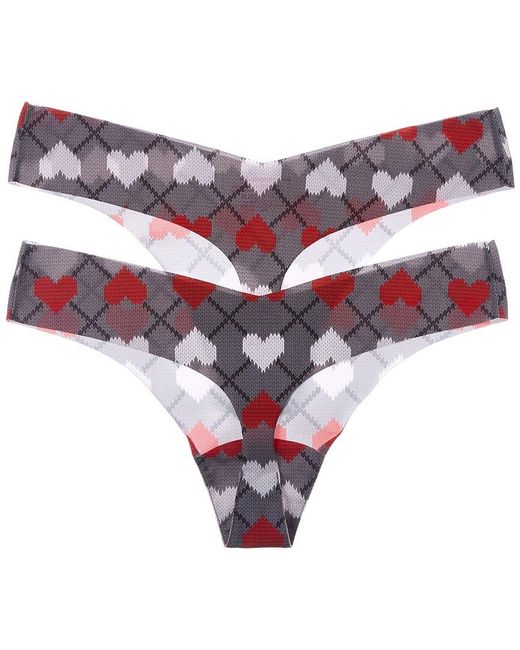 Commando Red 2Pk Mystery Print Thong