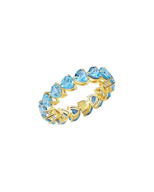 Kai Fine Jewelry Blue 14K.00 Ct. Tw. Topaz Eternity Ring