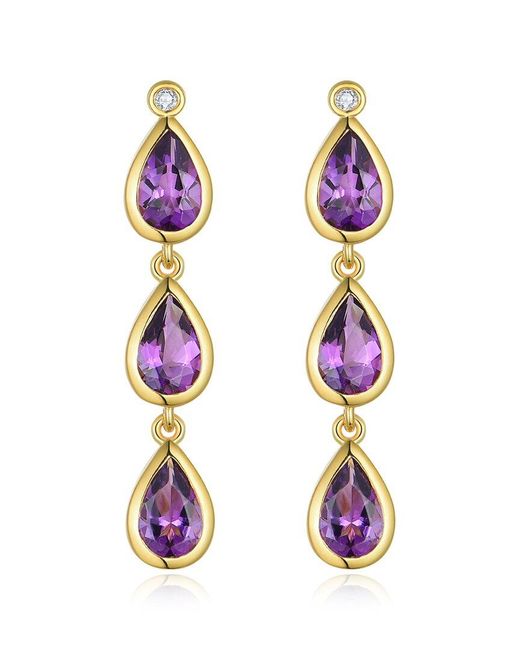 Kai Fine Jewelry Pink 14K 1.23 Ct. Tw. Diamond & Amethyst Drop Earrings