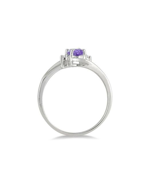 Gem Spark White 14K 0.49 Ct. Tw. Diamond & Tanzanite Ring