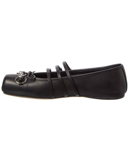Gucci Black Horsebit Leather Flat