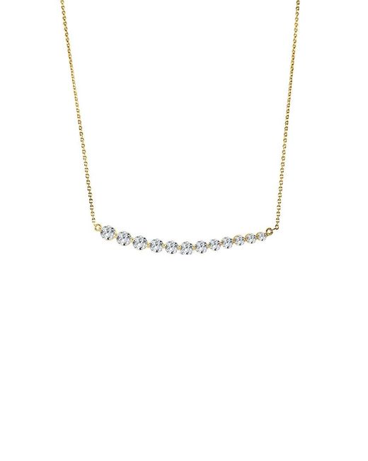 Sabrina Designs Metallic 14k 1.06 Ct. Tw. Diamond Bar Necklace