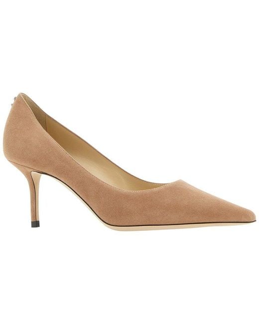 Gucci Natural Jimmy Choo Love65 Suede Pump