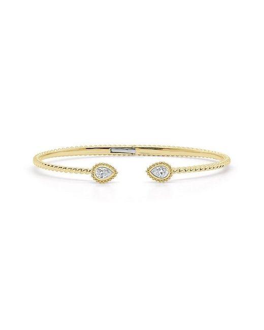 Sabrina Designs White 14K 0.39 Ct. Tw. Diamond Open Bangle Bracelet