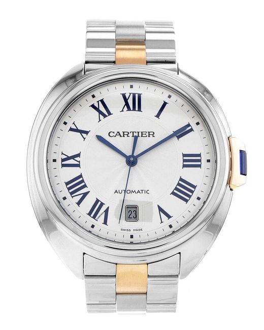 Cartier Gray Cle De Watch (Authentic Pre-Owned) for men