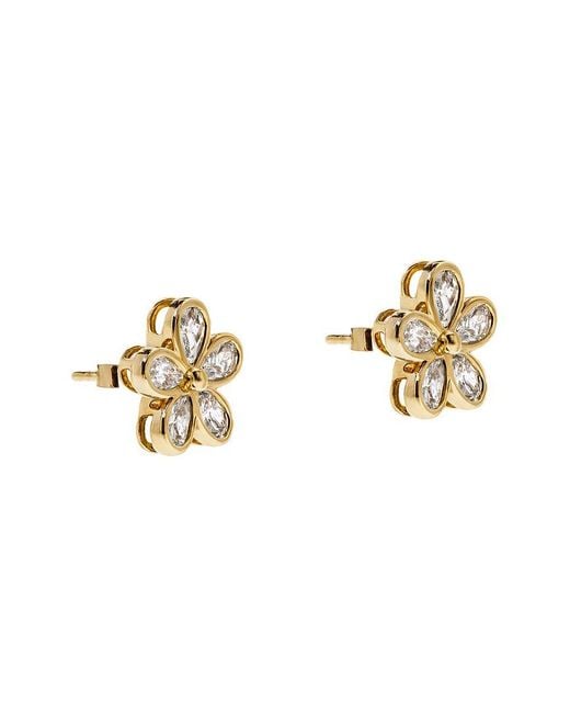 Prince Diamond & Jewelry Metallic 14K 1.78 Ct. Tw. Lab-Grown Diamond Lab-Grown Flower Earrings
