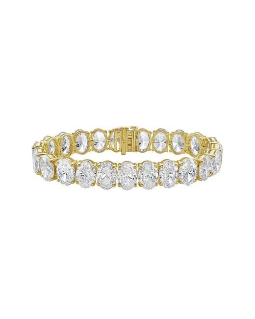Diana M White Diana M. 14K 46.00 Ct. Tw. Lab-Grown Diamond Tennis Bracelet
