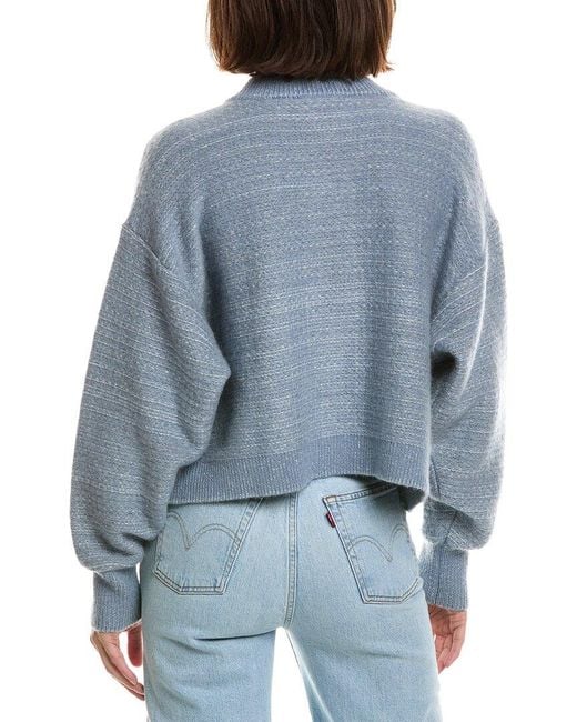 FRAME Blue Frame The Jacquard Femme Wool & Mohair-Blend Cardigan