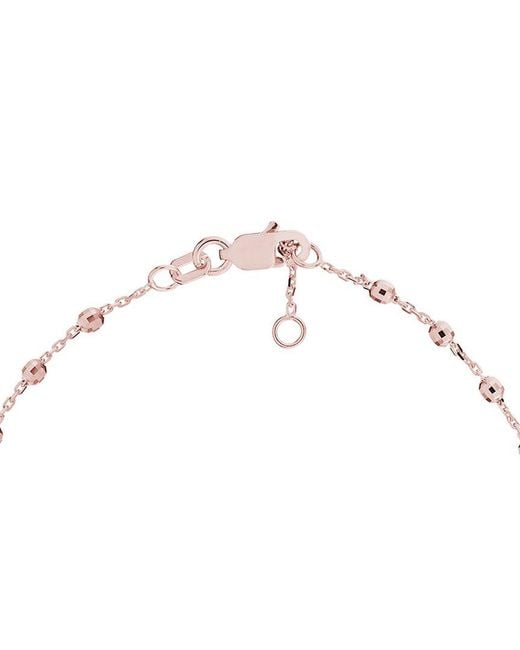 HAWLEY ST White 14K Rose Bead Bracelet