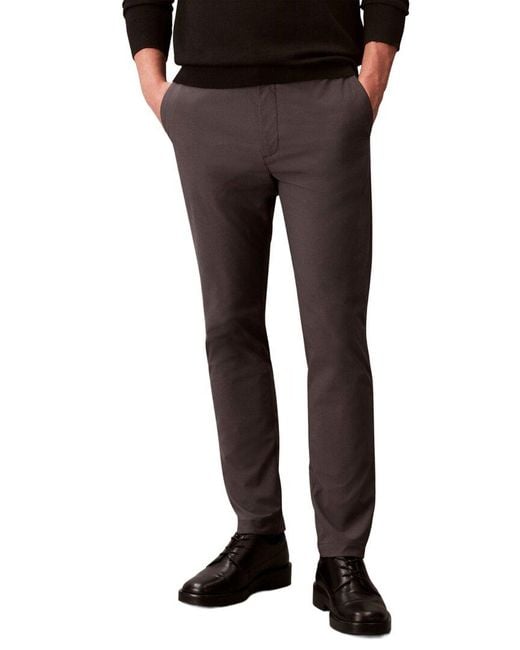 Calvin Klein Black Slim Tech Stretch Trouser for men