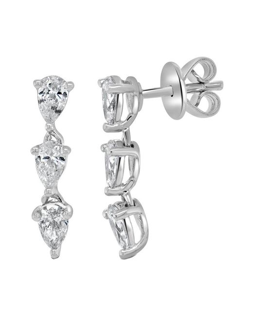 Sabrina Designs White 14k 0.50 Ct. Tw. Diamond Drop Earrings