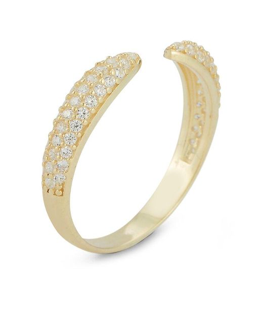 Chloe and Madison White 14k Over Silver Cz Open Claw Ring
