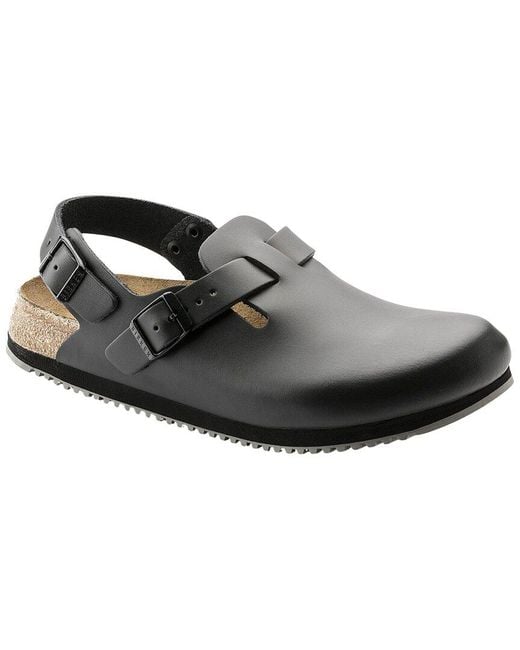 Birkenstock Black Tokio Super Grip Leather Sandal