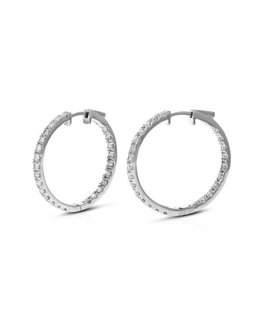 Amairah White 14K 0.75 Ct. Tw. Lab-Grown Diamond Hoops