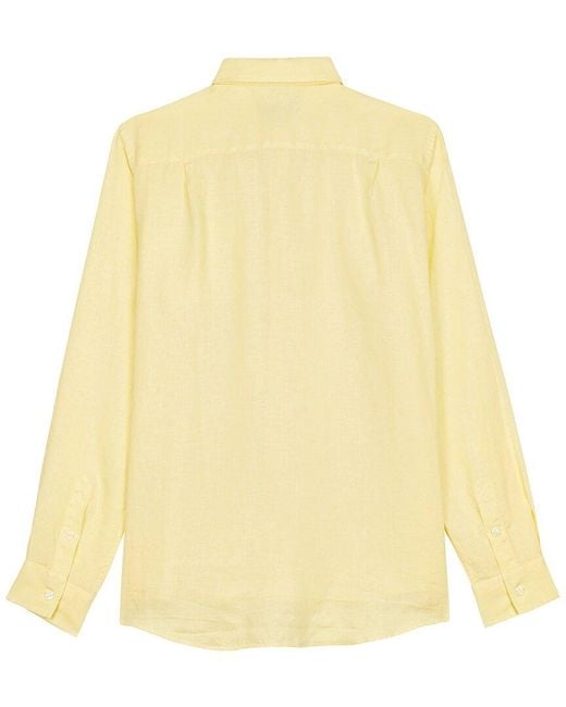 Vilebrequin Yellow Solid Linen Shirt for men