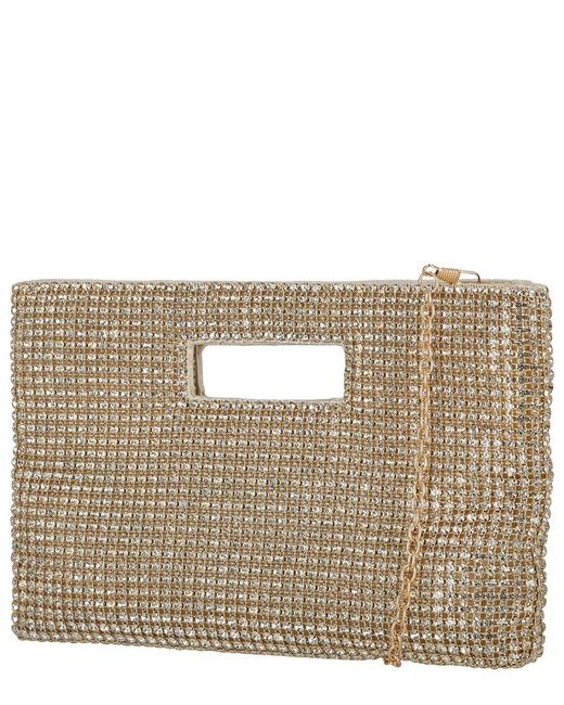 Jessica Mcclintock Brown Asher Handle Clutch