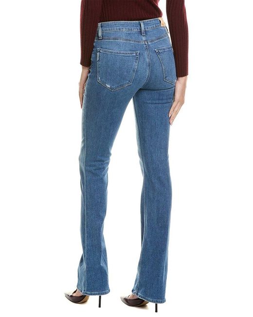 PAIGE Blue Hourglass Bellflower Distressed Bootcut Jean