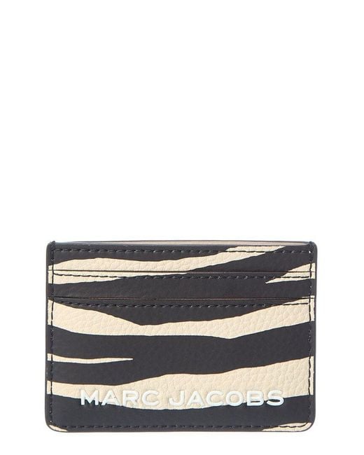 Marc Jacobs Gray Zebra Bold Slg Leather Card Case