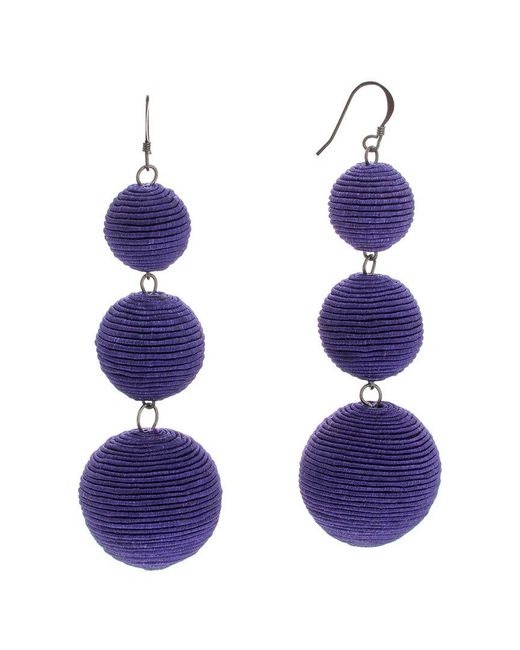 Kenneth Jay Lane Purple Dangle Earrings