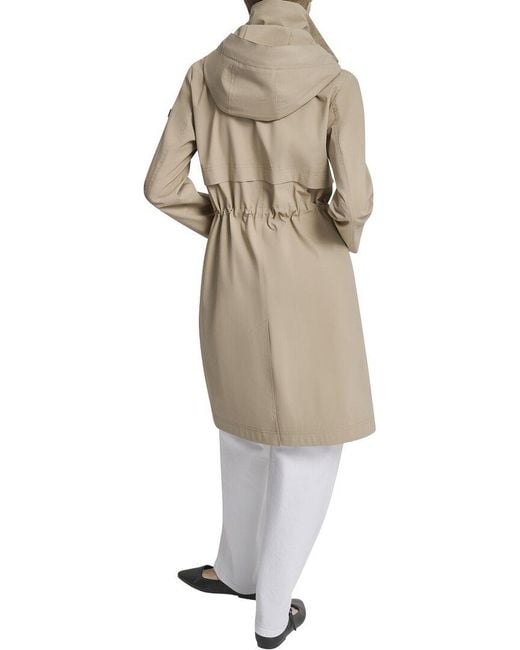 DKNY Natural Cinch Waist Rain Jacket