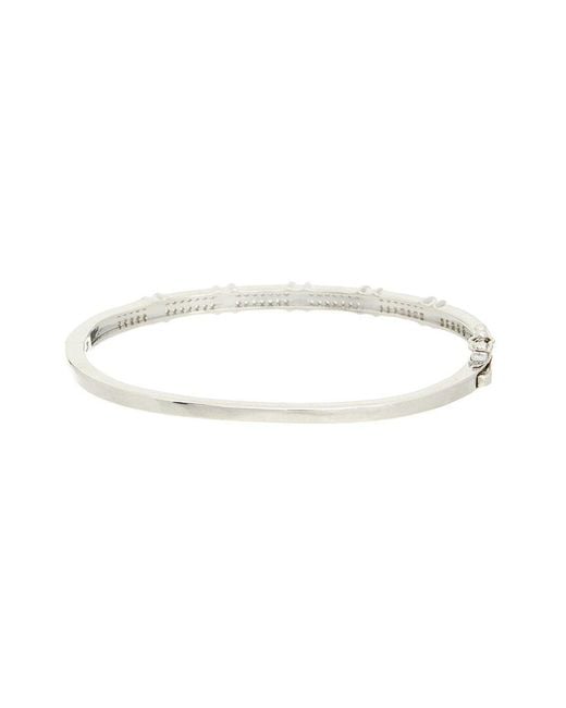 Juvell White Cz 18K Plated Bangle Bracelet