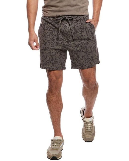John Varvatos Gray Daryl Drawstring Short for men