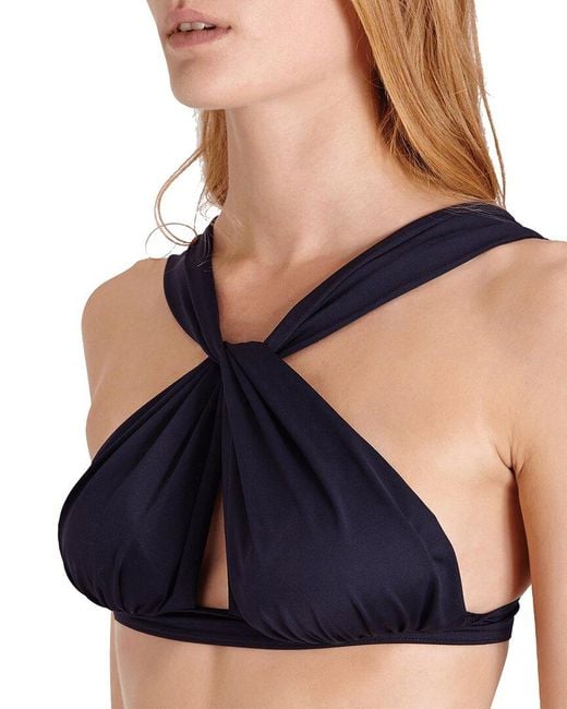 Vilebrequin Blue Drape Halter Top