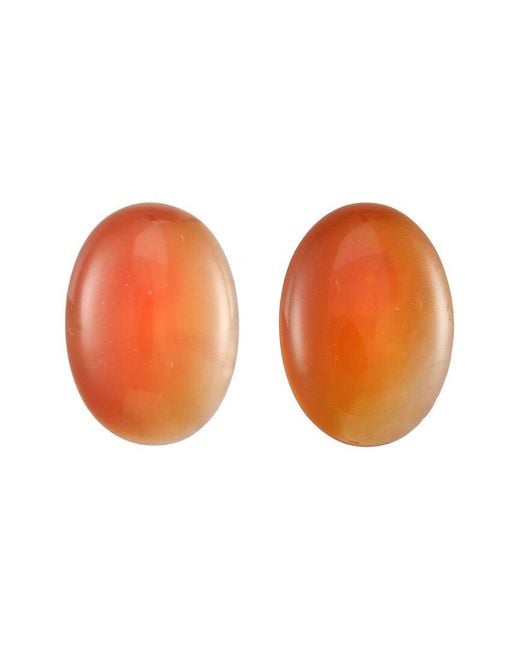 Margo Morrison Orange Sterling Silver Carnelian Gemstone Dangle Earrings