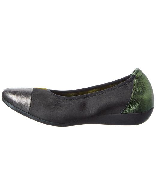 Arche Green Onyqua Leather Flat