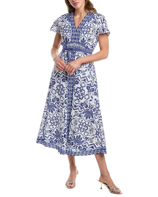 Hale Bob Blue Galilea Maxi Dress