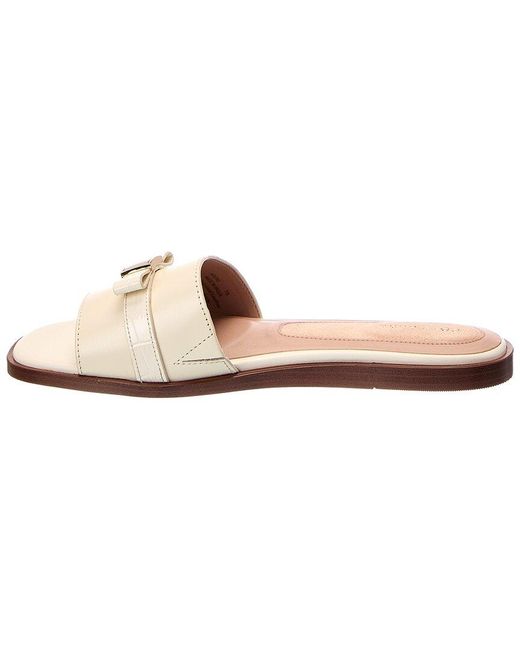 Cole Haan Brown Go-To Emalia Slide Bow Leather Sandal