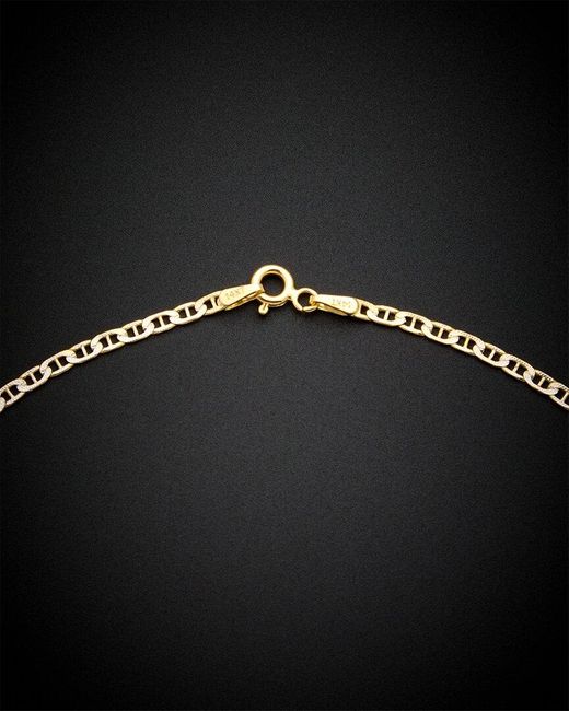 Italian Gold Black 14k Mariner Necklace