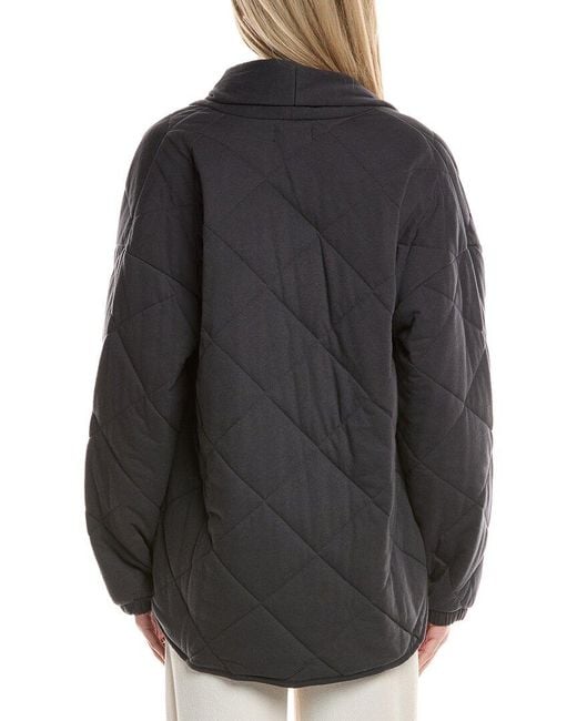 Pj Salvage Black Quilted Jersey Jacket