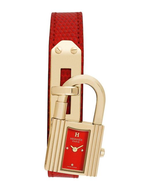 Hermès Red Kelly Lock Watch, Circa 2000S (Authentic Pre-Owned)