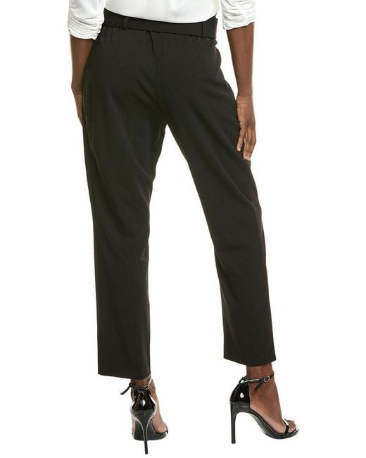 Tahari Black Pull-On Belted Pant
