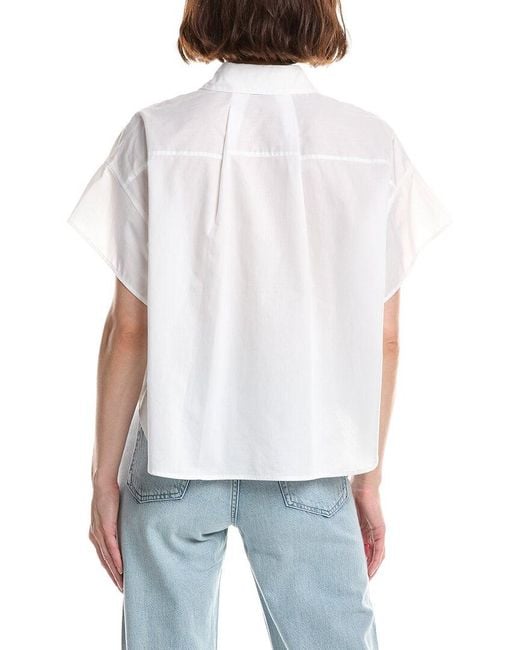 Rag & Bone White Maura Poplin Shirt