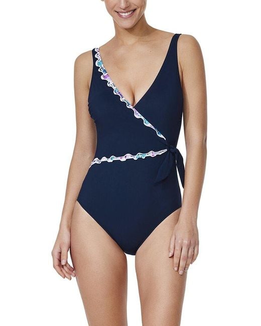 Gottex Blue Canva One-Piece
