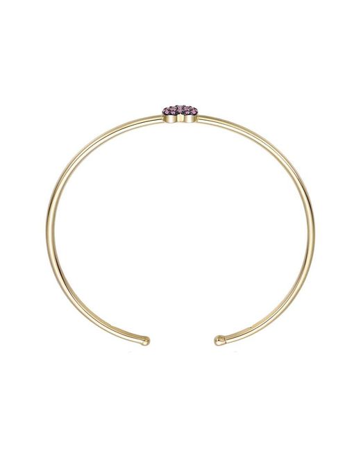Genevive Jewelry Multicolor Rachel Glauber 14K Plated Cz Bangle Bracelet