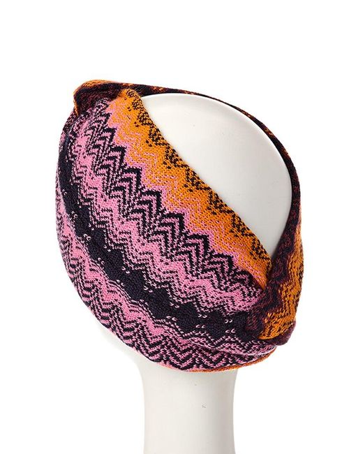 Missoni Red Wool-Blend Headband