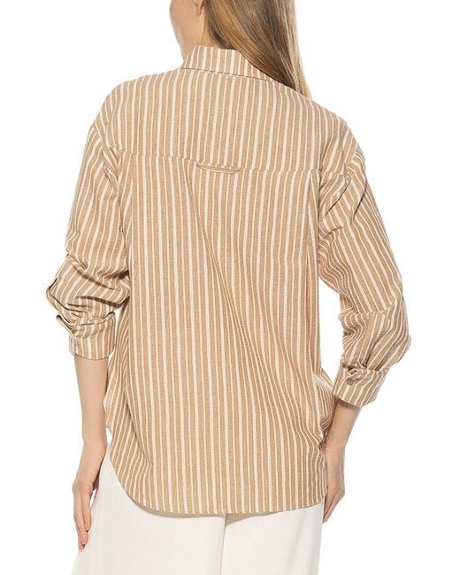 Alexia Admor Natural Tammi Linen-Blend Shirt