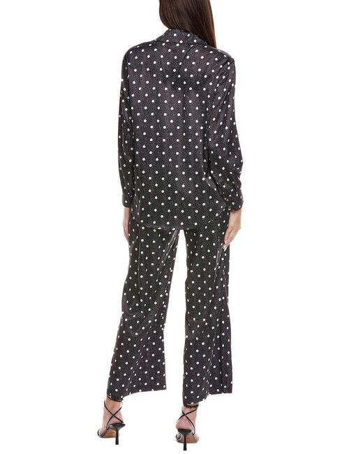 Beulah London Black 2Pc Top & Pant Set