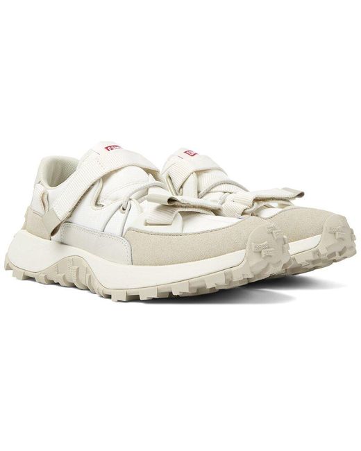 Camper White Drift Trail Leather-trim Sneaker